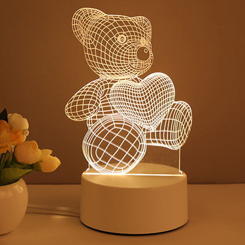 3D Acryl LED Neon Lamp – USB Nachtlamp voor Home & Room Decor | Uniek Cadeau voor Valentijnsdag