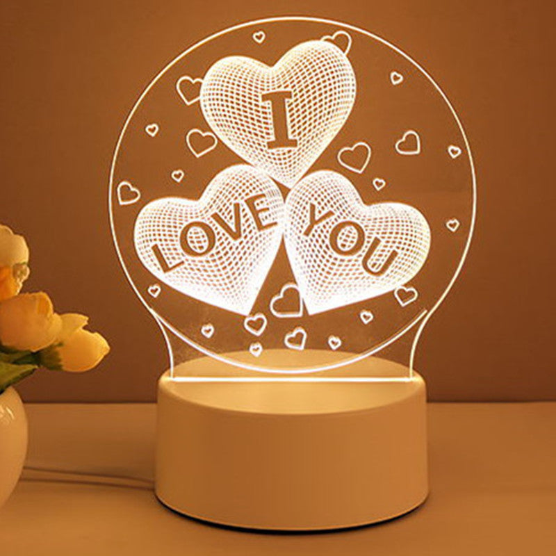3D Acryl LED Neon Lamp – USB Nachtlamp voor Home & Room Decor | Uniek Cadeau voor Valentijnsdag